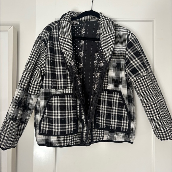 THE GREAT. Black and White Patterned Jacket - Picture 3 of 6